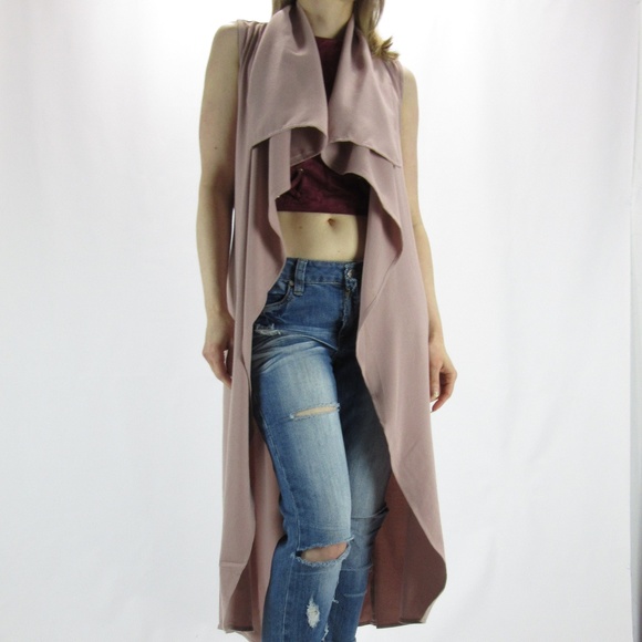 Dusty Rose Sleeveless Duster Cover-Up NWT - Picture 4 of 6